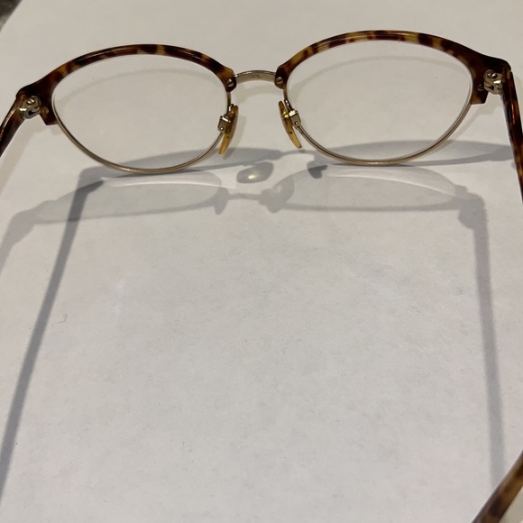 Giorgio Armani wire rim & tortoise shell frames w/glass case - Picture 9 of 17